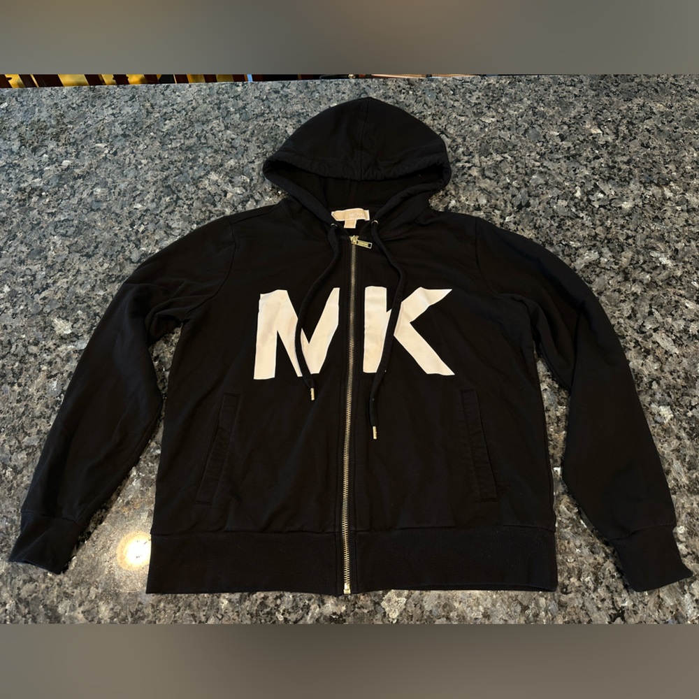 Michael Kors Black Zip-Up Hoodie